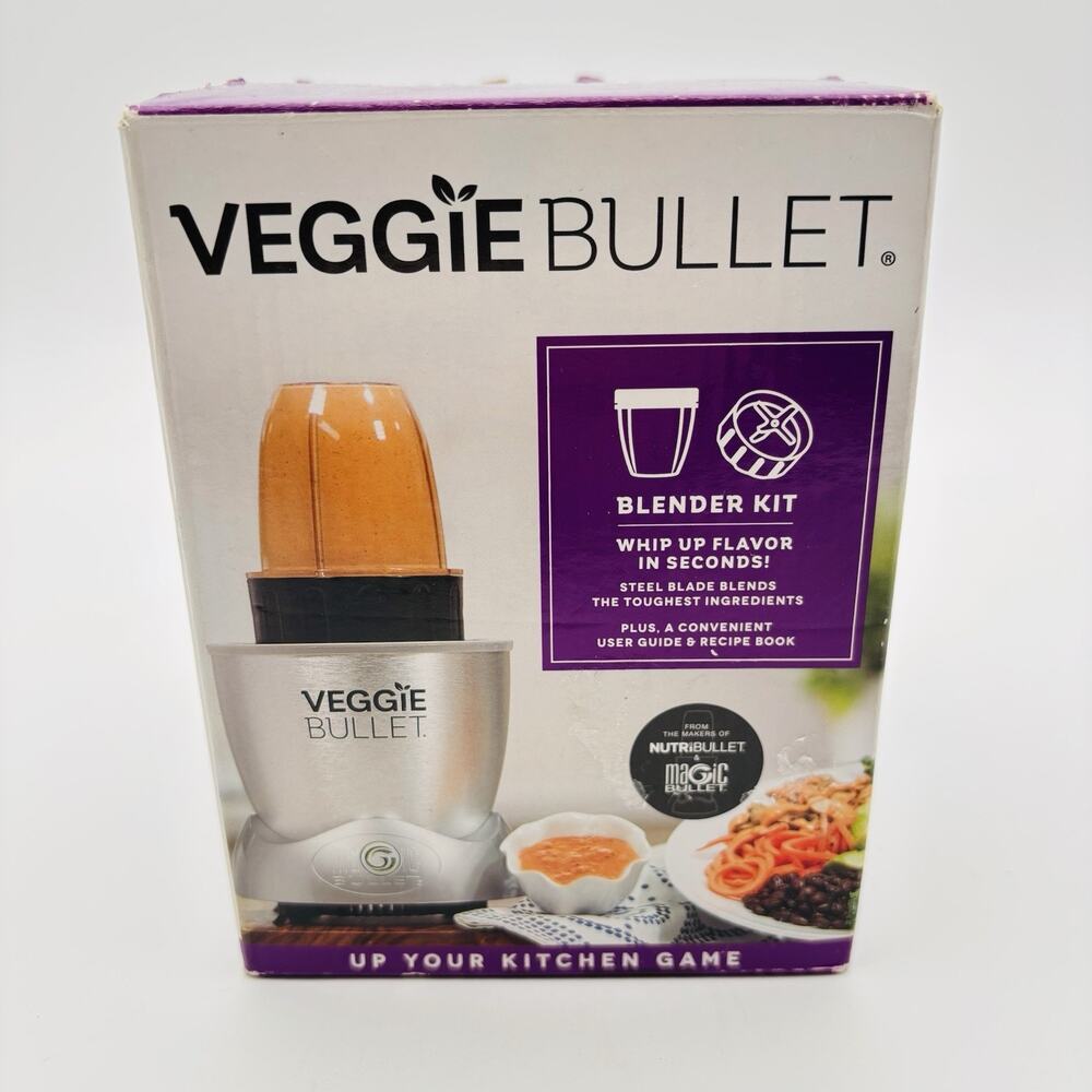 Veggie Bullet Blender Kit Attachment Cup & Blade Accessory New In Open Box.